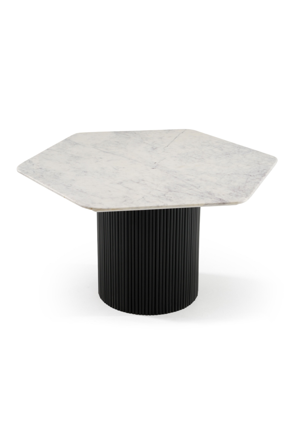 Hexagonal White Marble Dining Table | Oroa.com