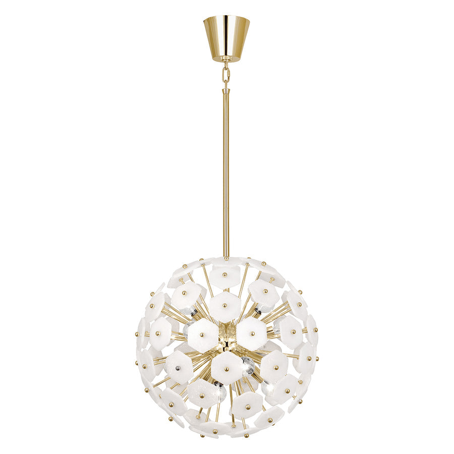 White Glass Hexagons Globe Chandelier | Oroa.com