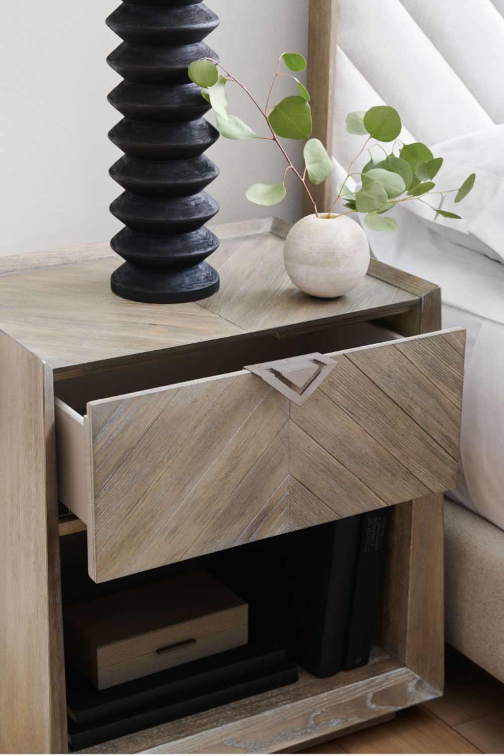 Ash Driftwood Rustic Nightstand | Oroa.com