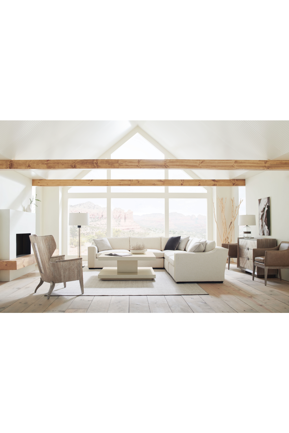 Beige Geometrical Coffee Table | Oroa.com