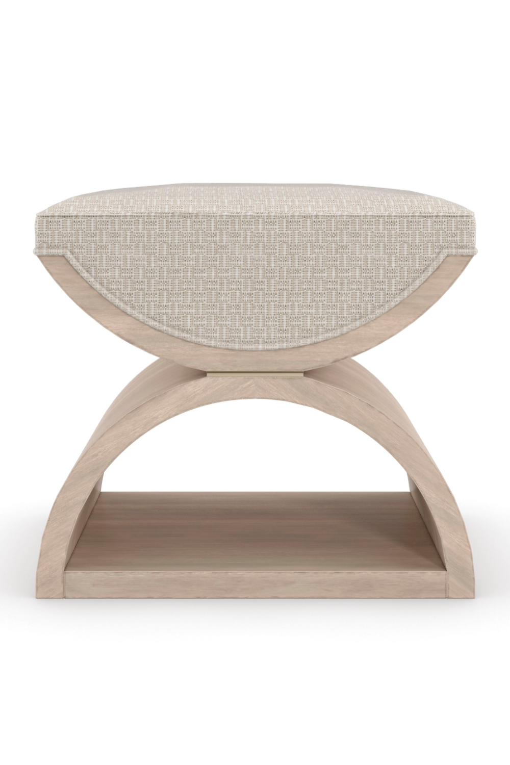 Wooden Crescent Ottoman | Oroa.com