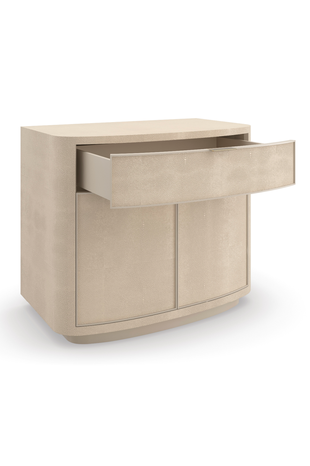 Cream Shagreen Nightstand | Oroa.com