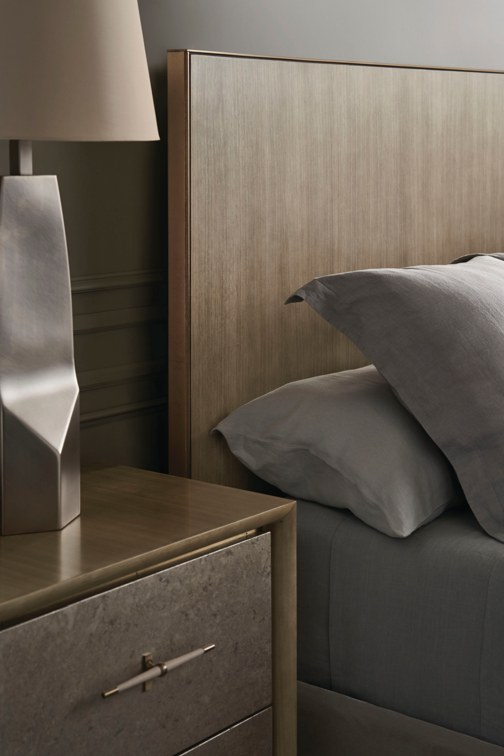 Beige 2-Drawer Nightstand | Oroa.com
