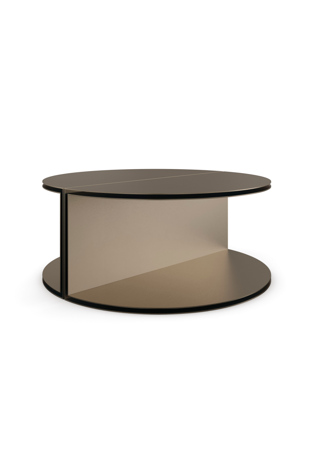 Gold Semi-Circle Cocktail Table | Oroa.com