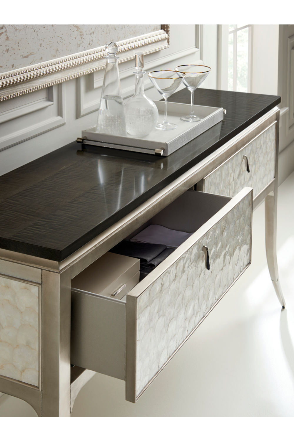 Silver Capiz Sideboard | Oroa.com