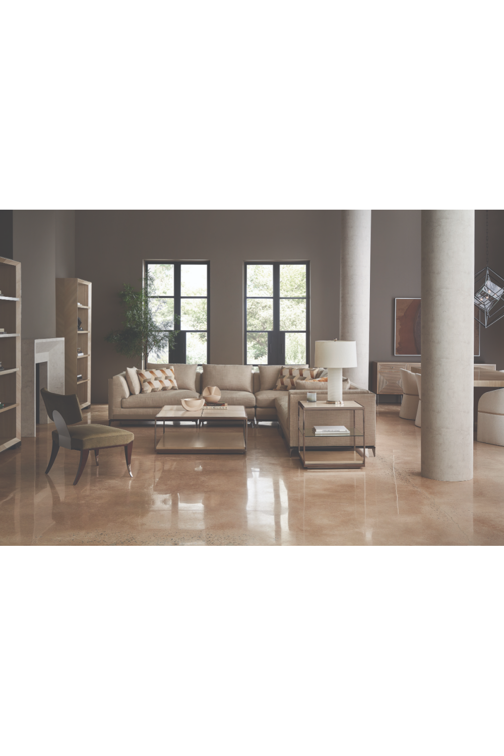 Geometrical Patterned Wooden Sideboard | Oroa.com
