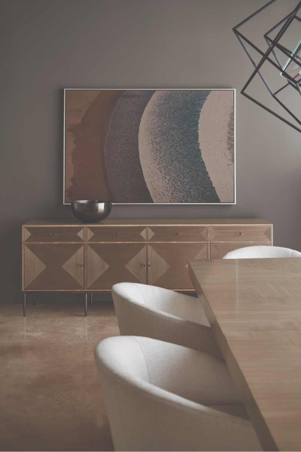Geometrical Patterned Wooden Sideboard | Oroa.com