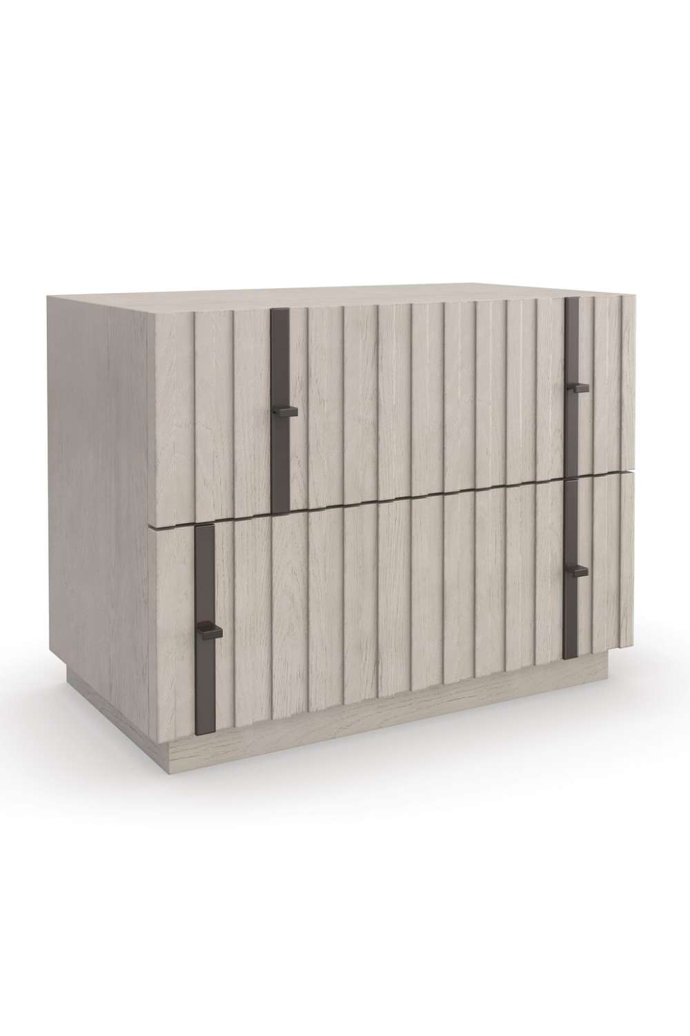 Oak Veneer Modern Nightstand | Oroa.com