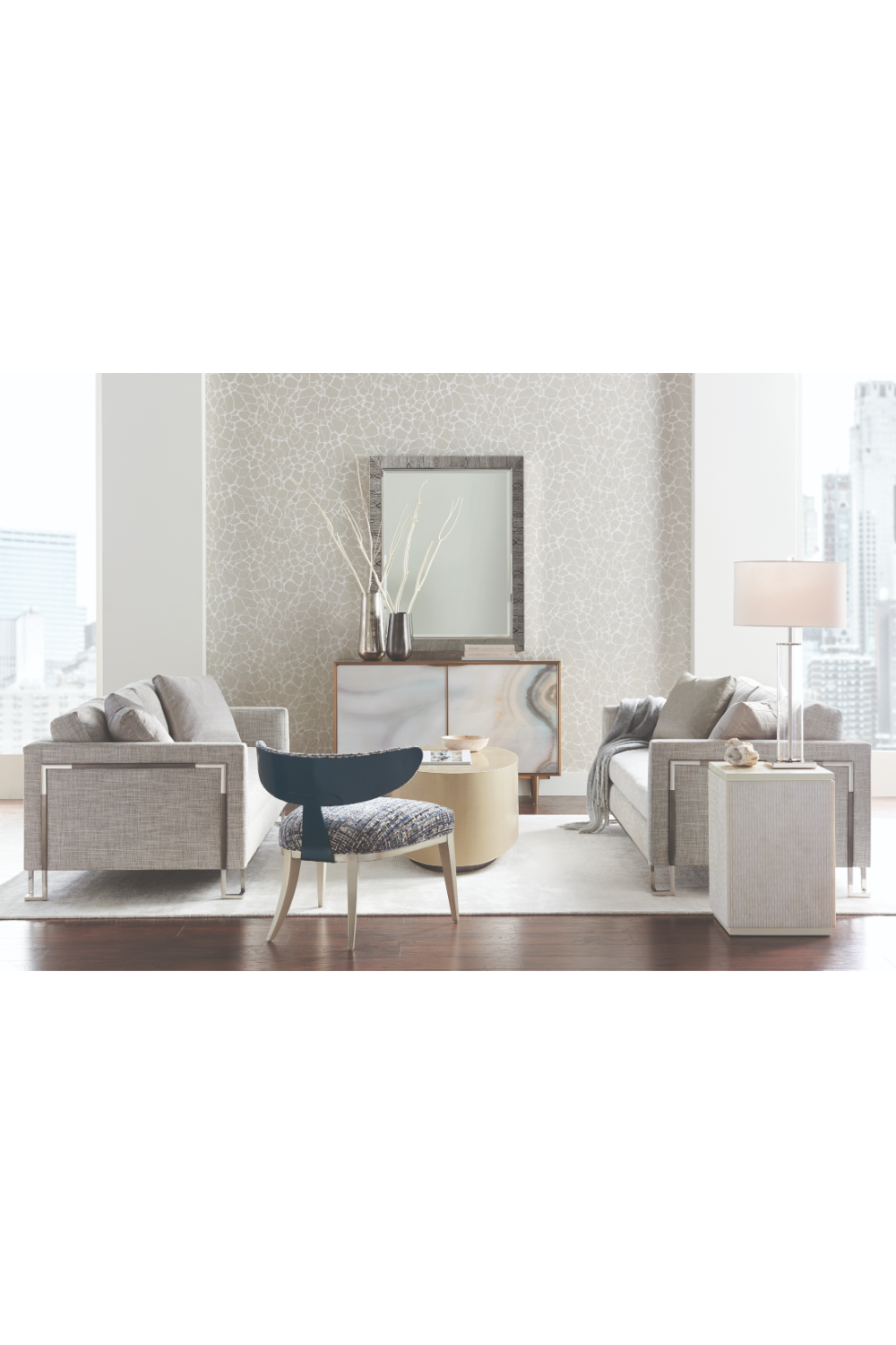 Crescent Back Accent Chair | Oroa.com