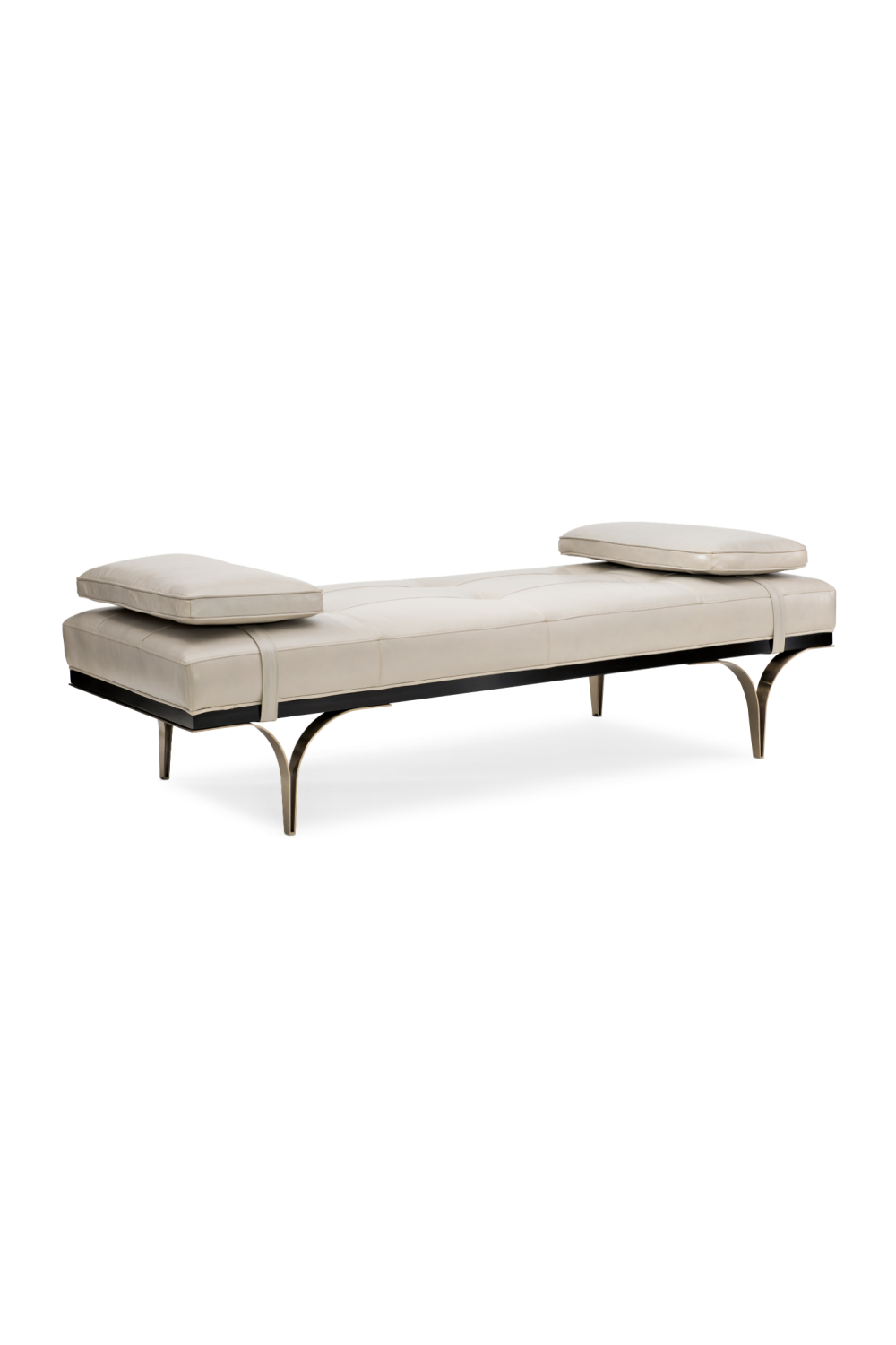 Taupe Leather Daybed | Oroa.com