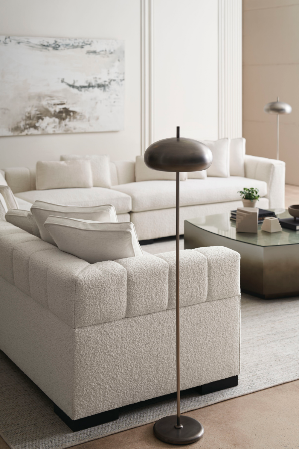 Cream Modern Armless Chair | Oroa.com