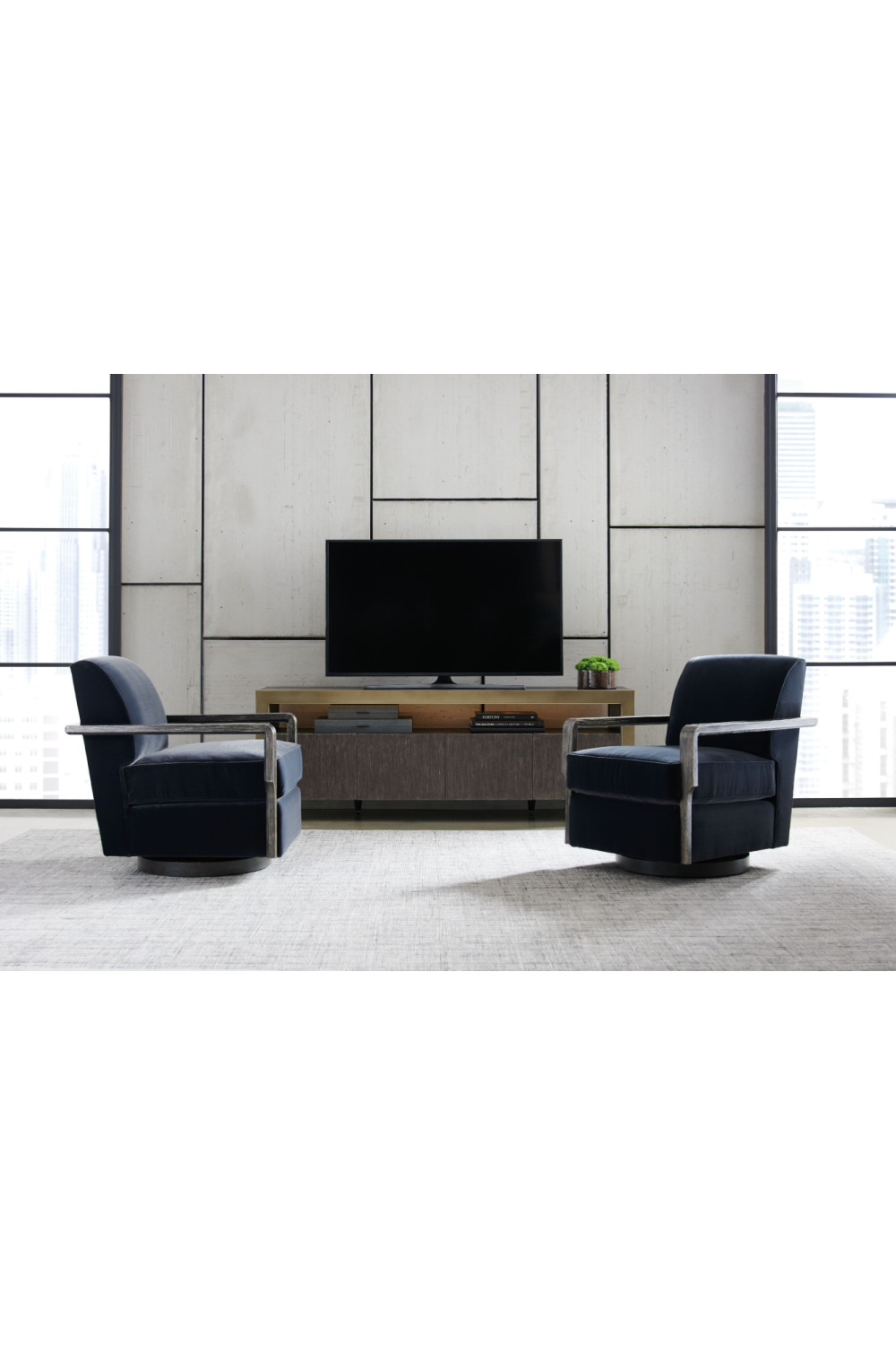 Black Art Deco Swivel Chair | Oroa.com