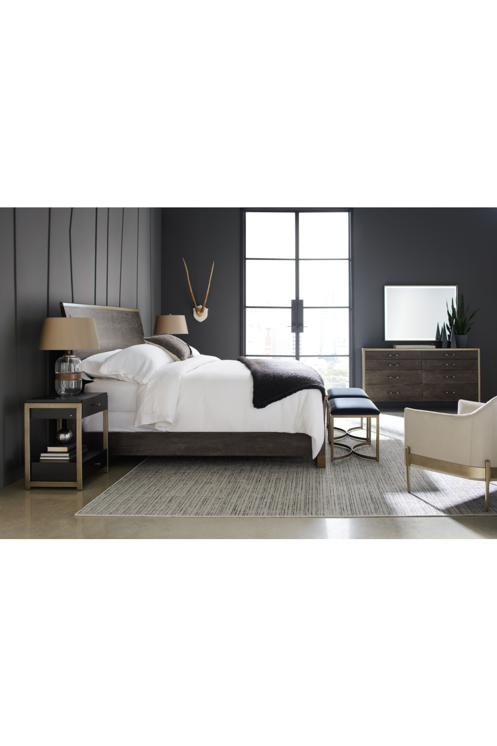 Taupe Leather Lounge Chair | Oroa.com