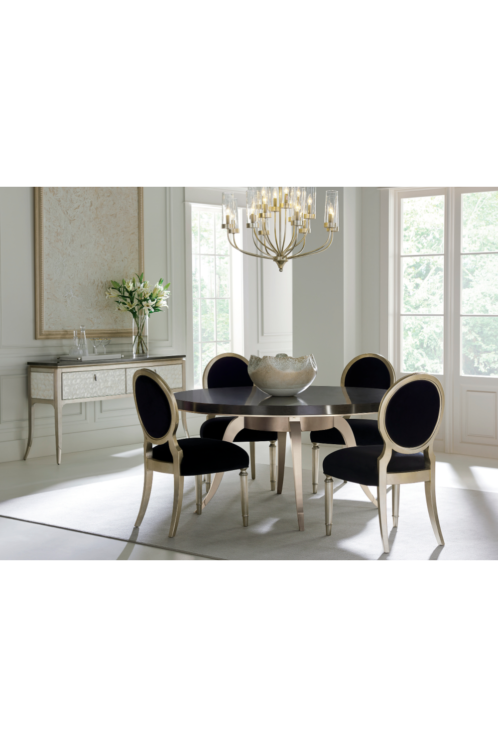 Black Velvet Dining Chairs (2) | Oroa.com