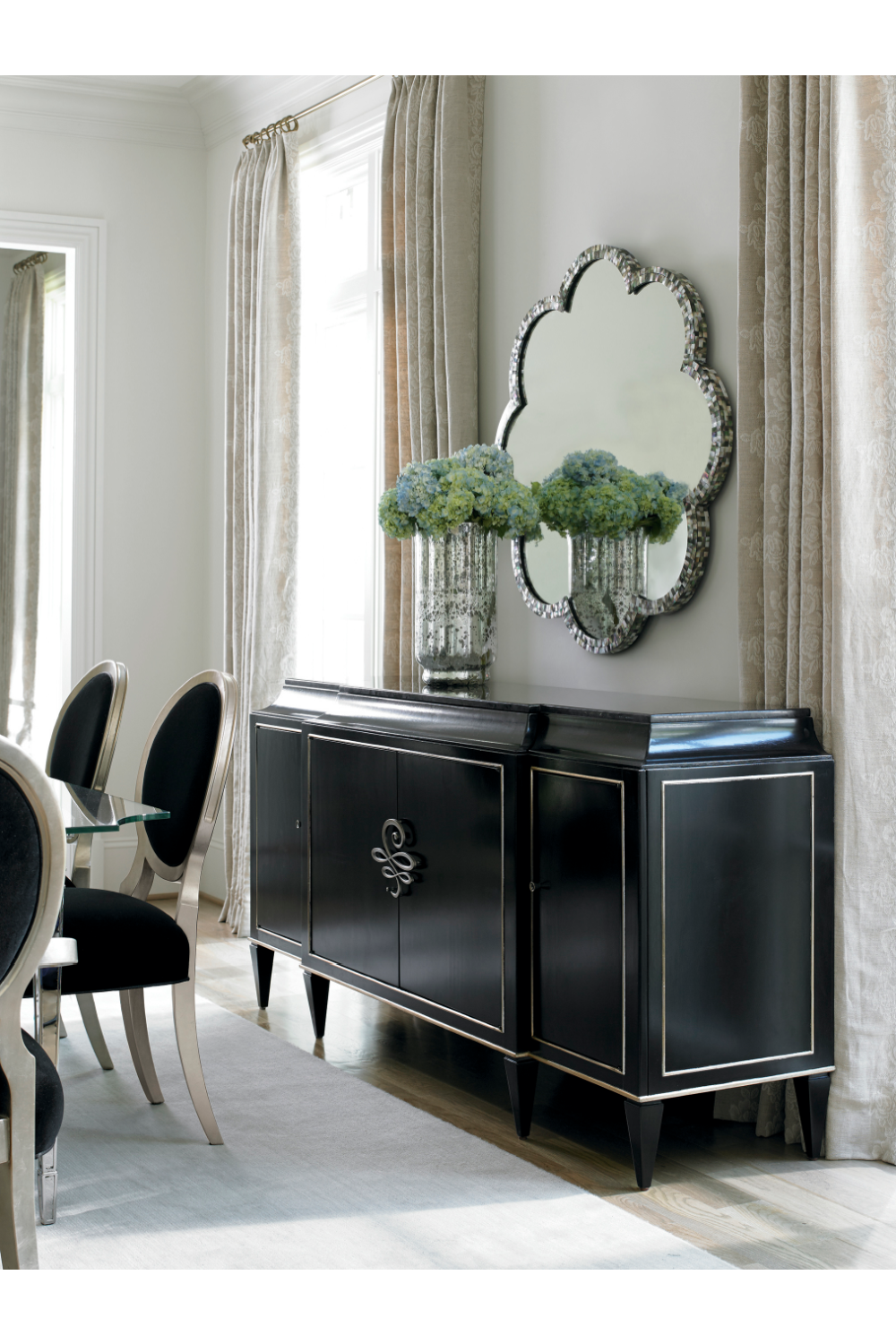 Black Velvet Dining Chairs (2) | Oroa.com