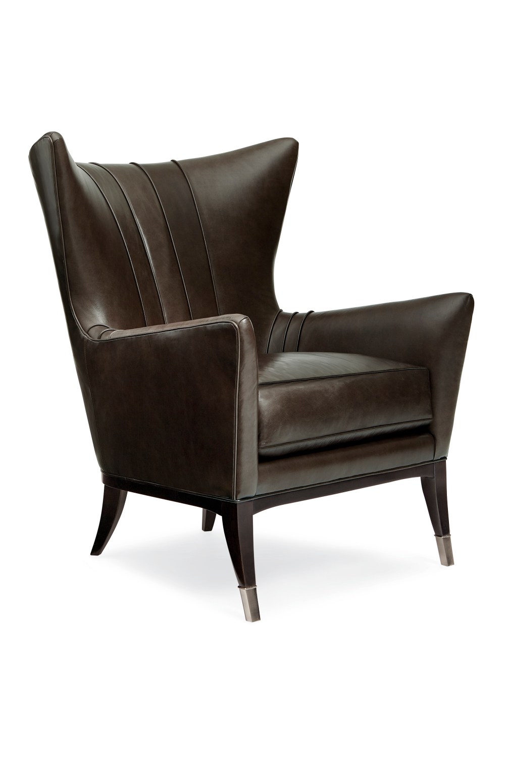 Brown Leather Wingback Chair | Oroa.com