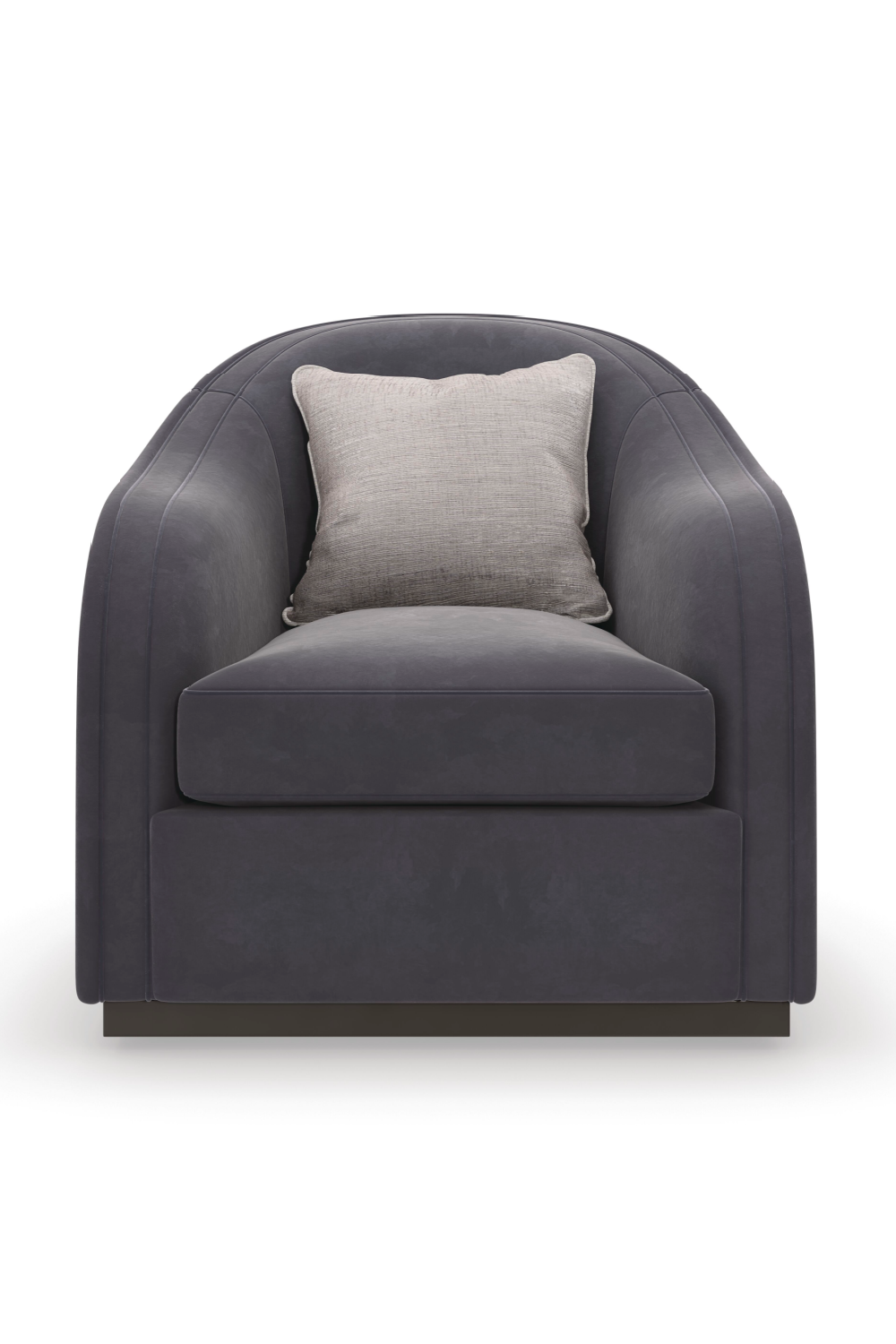 Dark Gray Velvet Club Chair | Oroa.com