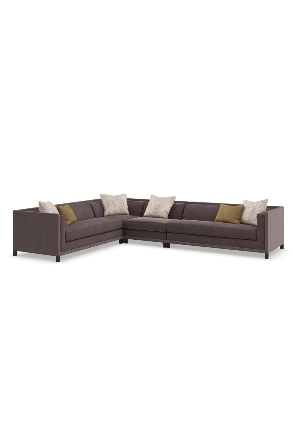 Brown Upholstered Sectional Chair | Oroa.com