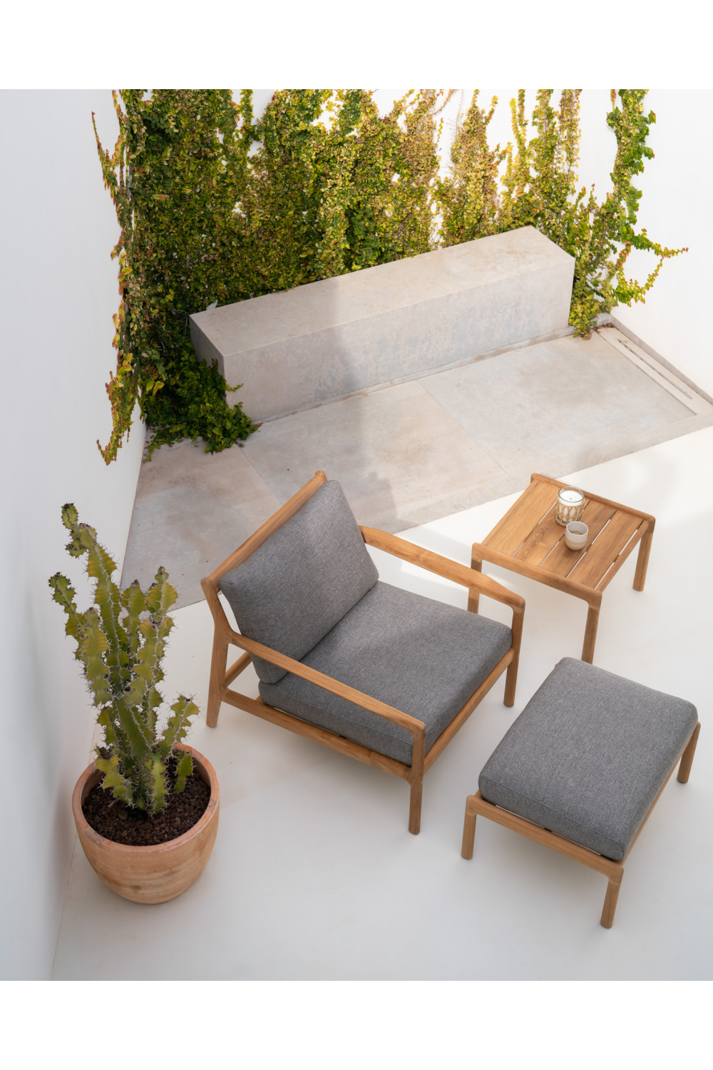 Natural Teak Outdoor Ottoman | Oroa.com