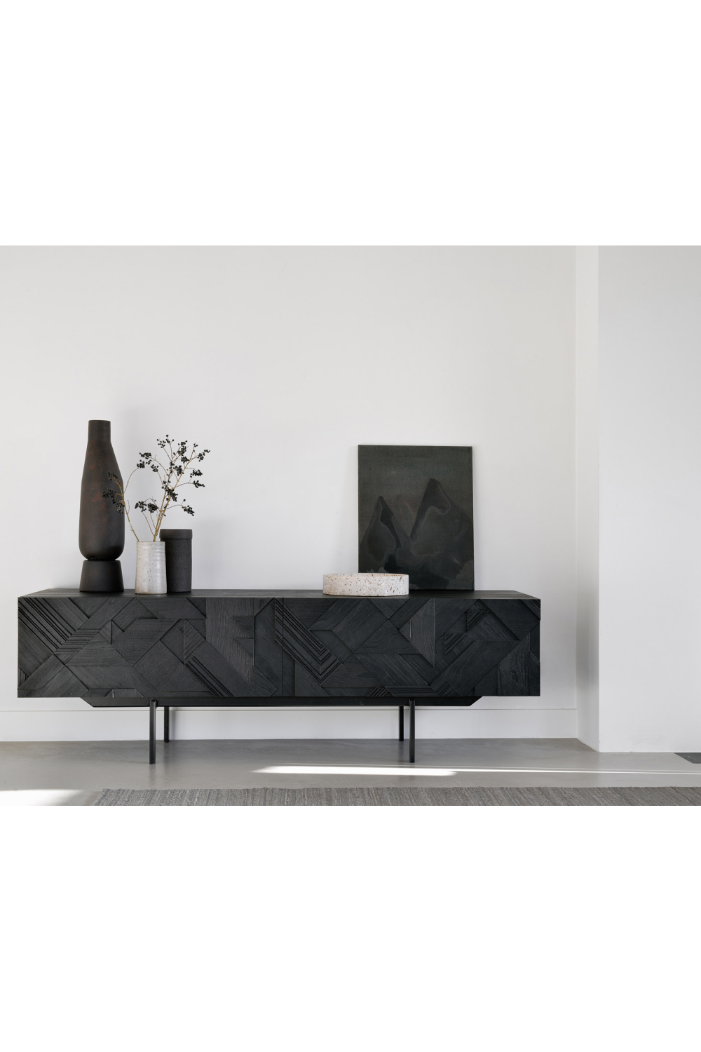 Black Teak Media Unit | Oroa.com