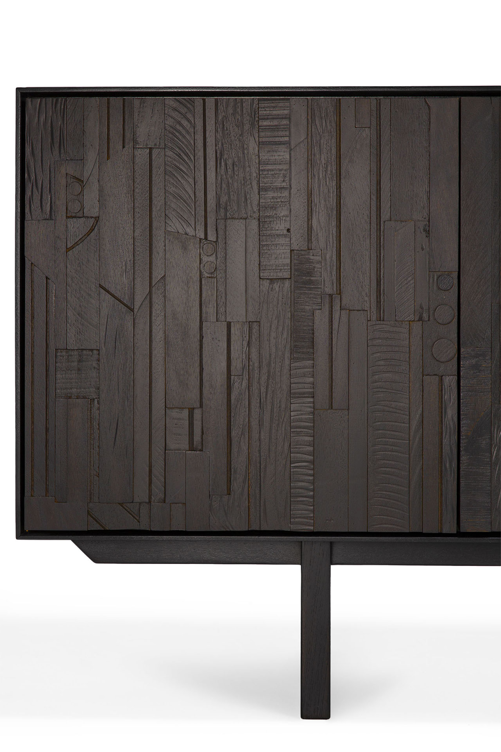 Black Teak Industrial Sideboard | Oroa.com