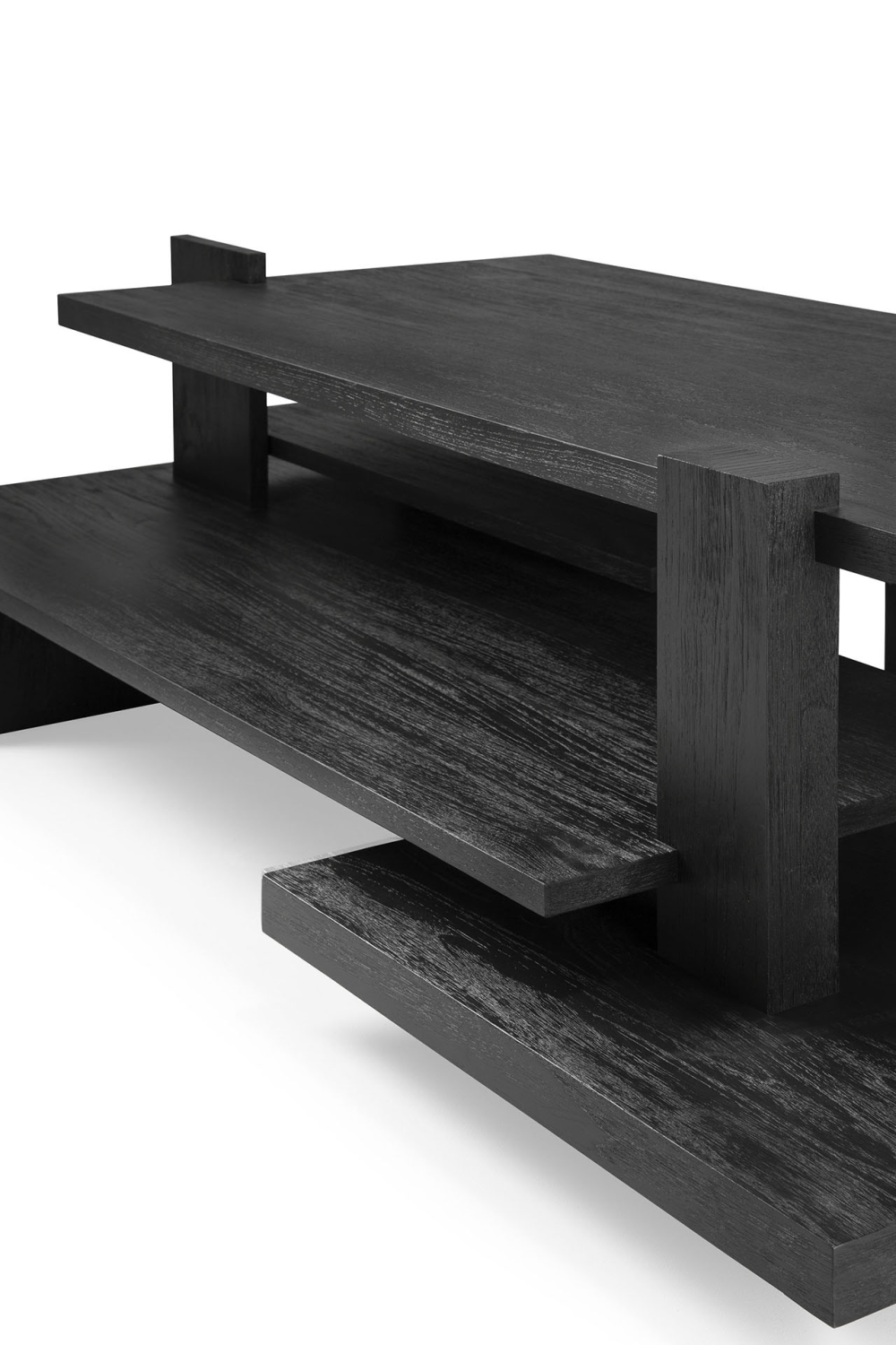 Black Teak Architectural Coffee Table | Oroa.com