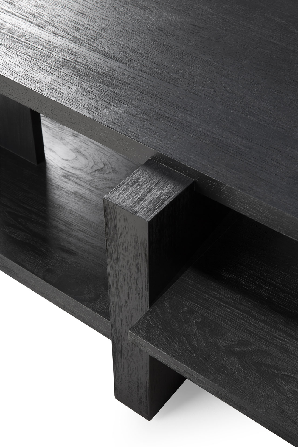 Black Teak Architectural Coffee Table | Oroa.com