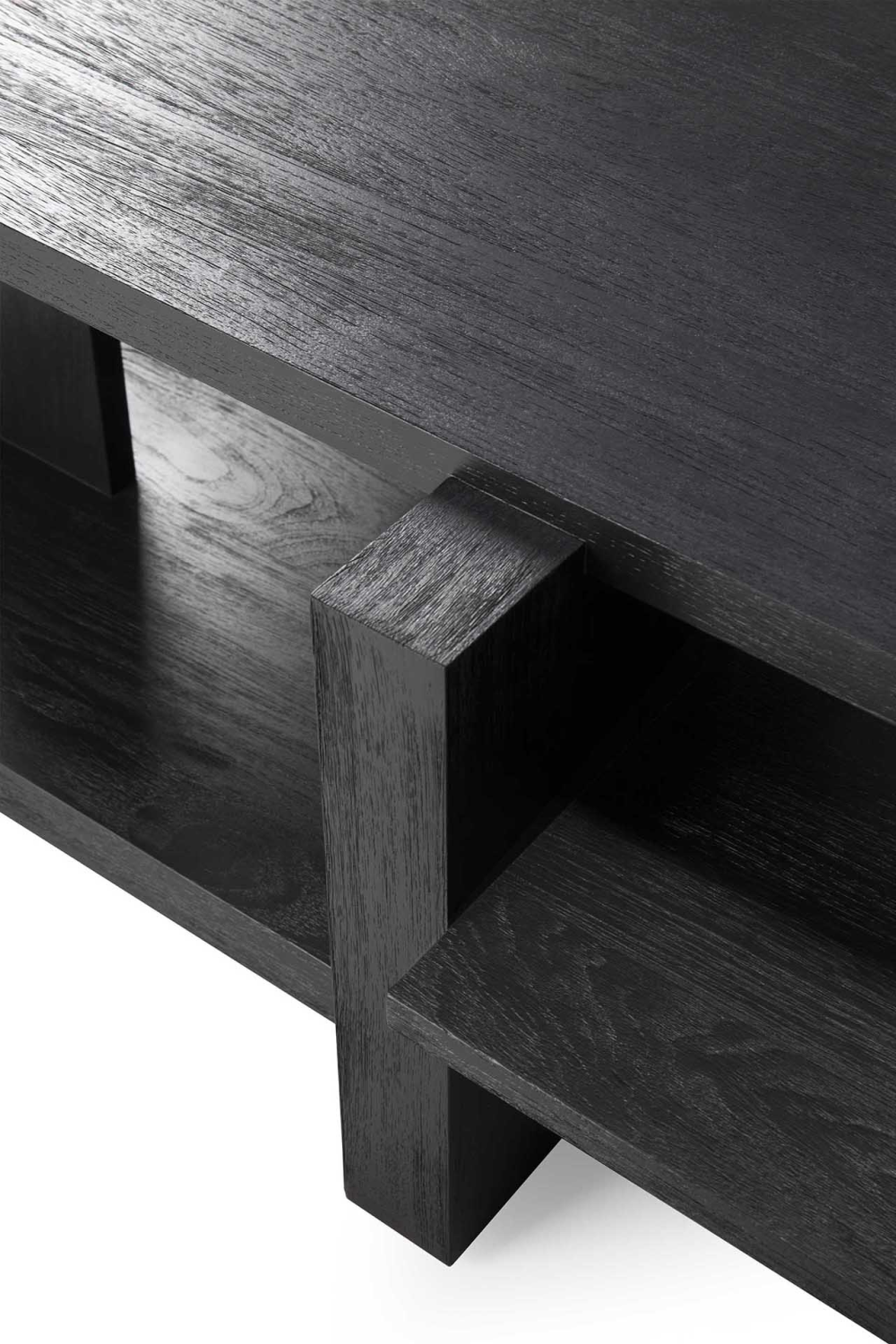 Black Teak Architectural Coffee Table | Oroa.com