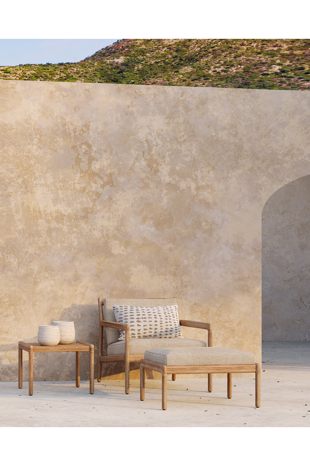 Teak Framed Outdoor Lounge Chair | Oroa.com