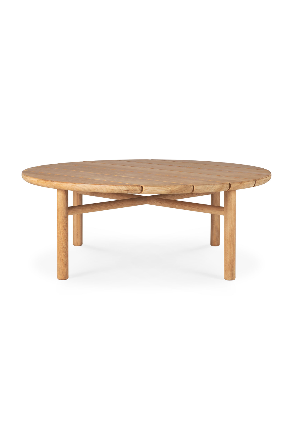 Round Slatted Outdoor Coffee Table | Oroa.com
