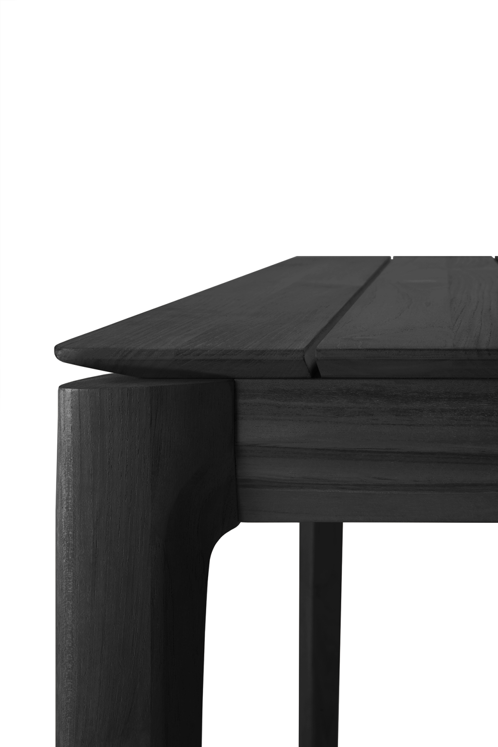 Black Teak Outdoor Dining Table | Oroa.com