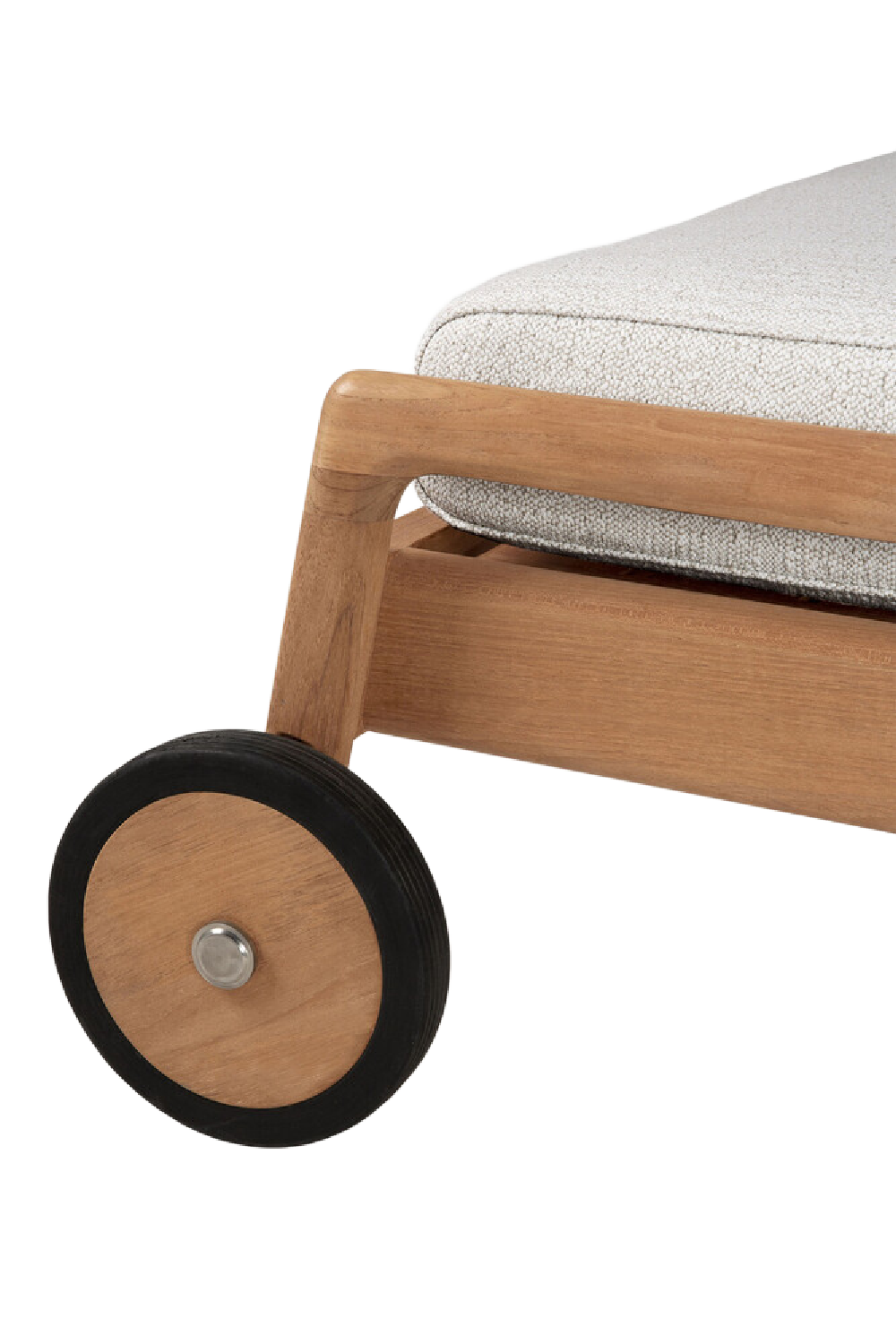 Teak Wheeled Adjustable Outdoor Lounger | Oroa.com