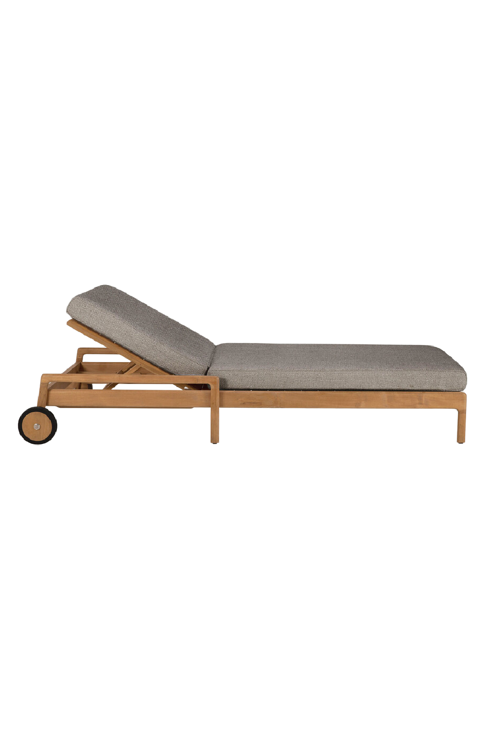 Teak Wheeled Adjustable Outdoor Lounger | Oroa.com