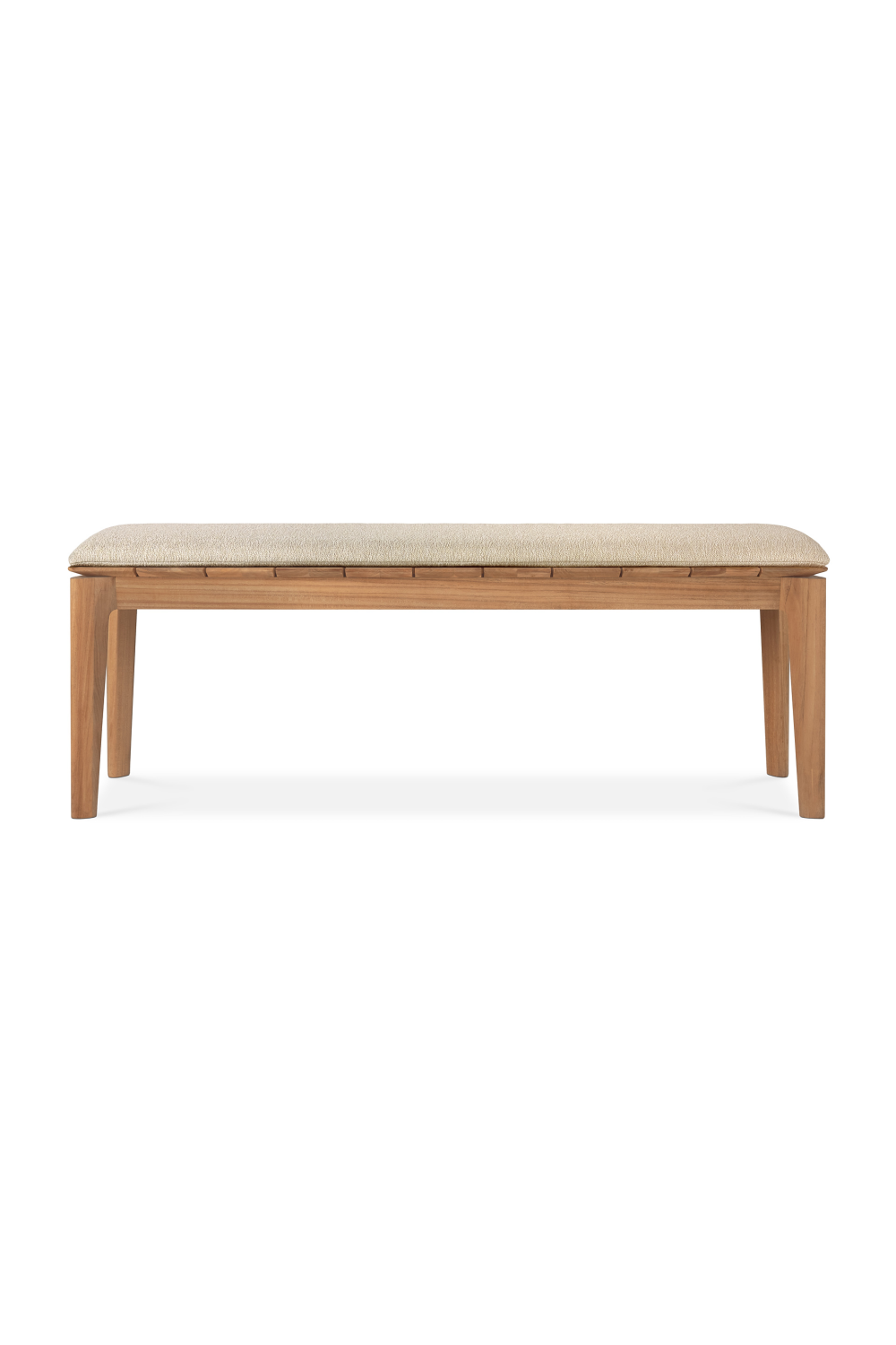 2-Seater Teak Cushioned Outdoor Bench | Oroa.com