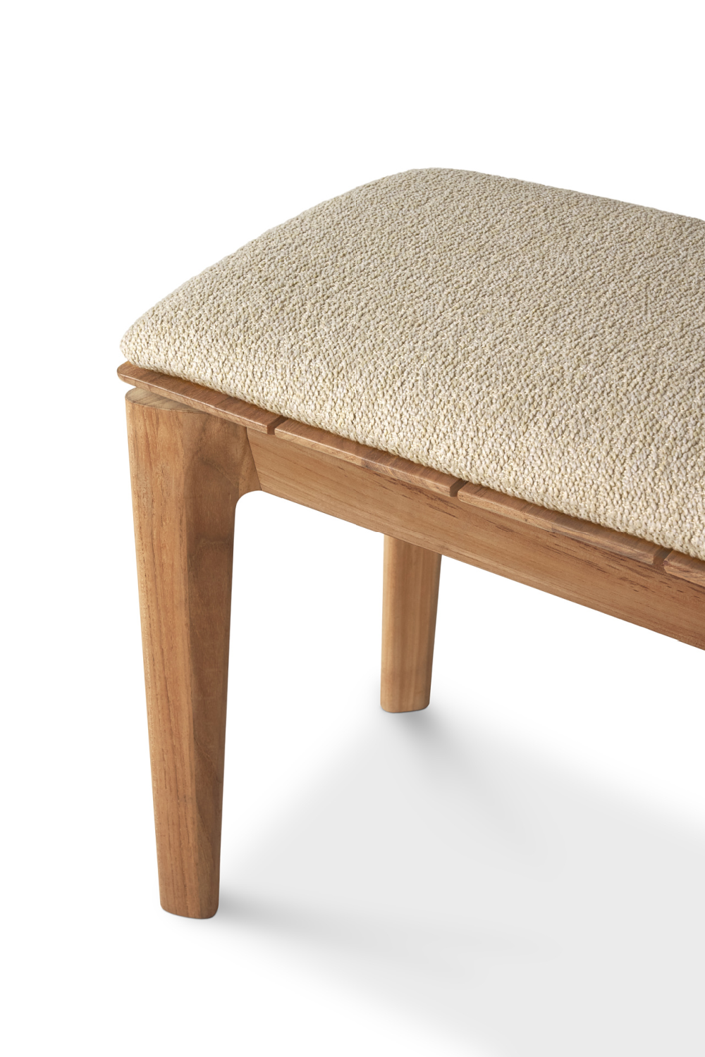 2-Seater Teak Cushioned Outdoor Bench | Oroa.com