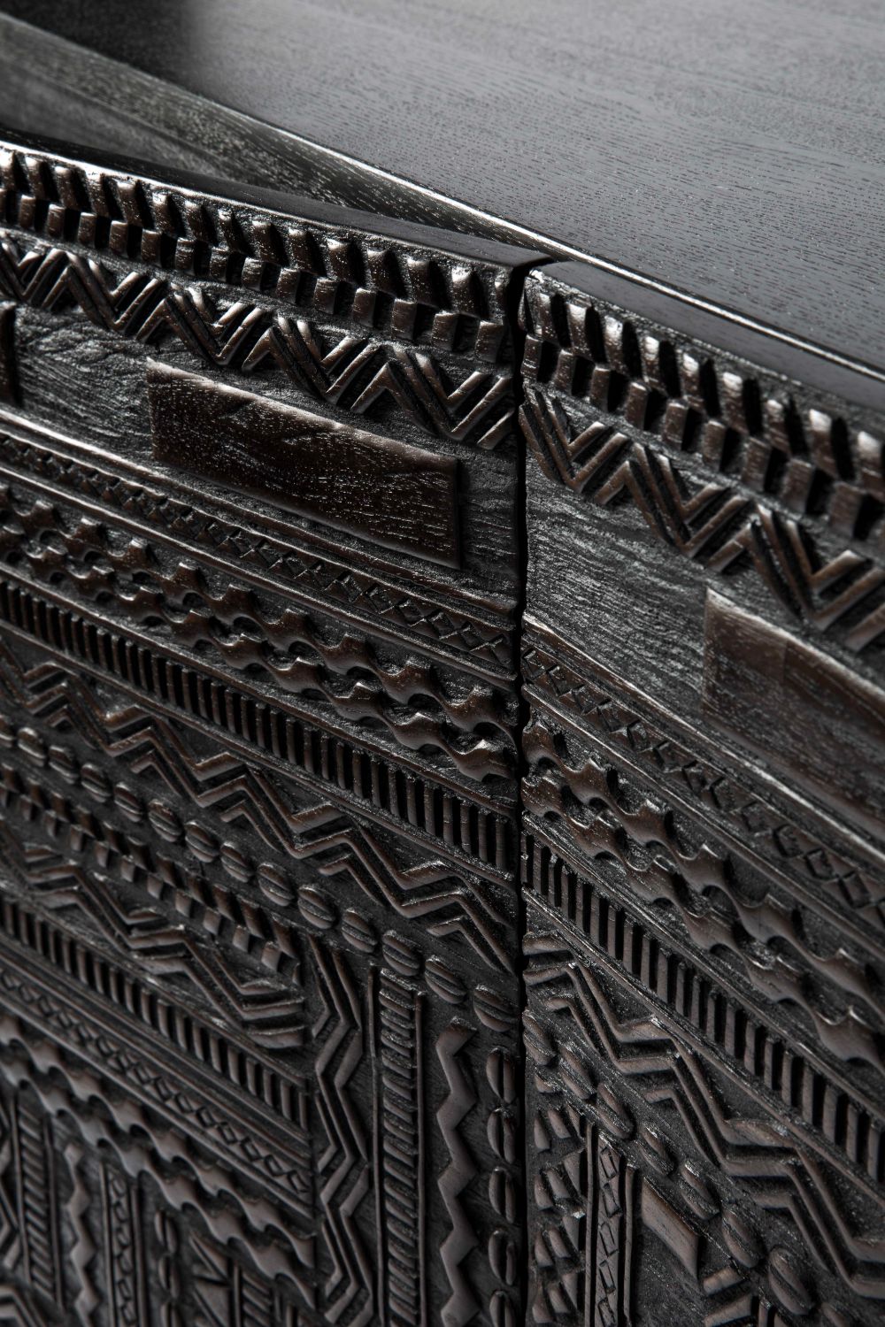 Black Teak Carved Sideboard | Oroa.com