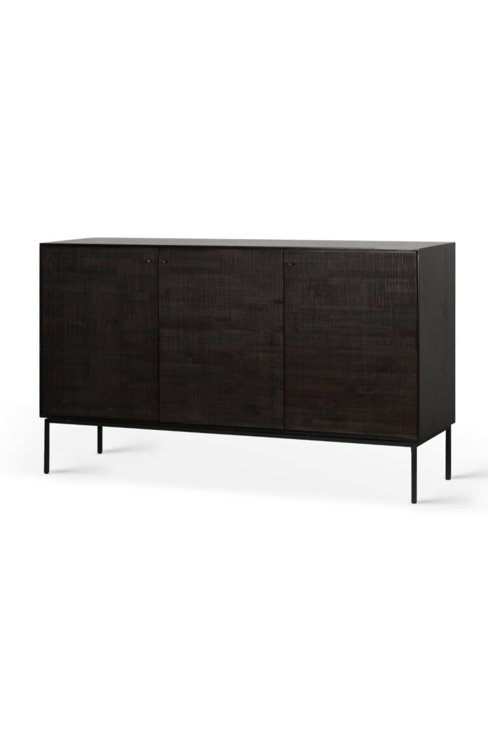 Varnished Teak Black Sideboard | Oroa.com