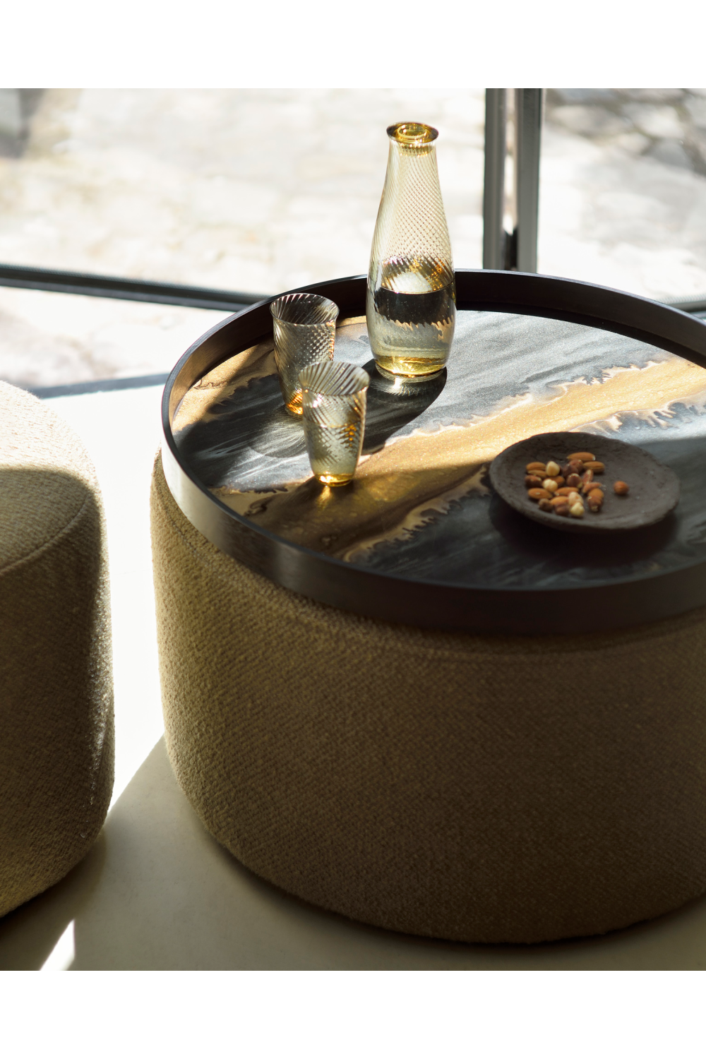 Copper Round Pouf | Oroa.com