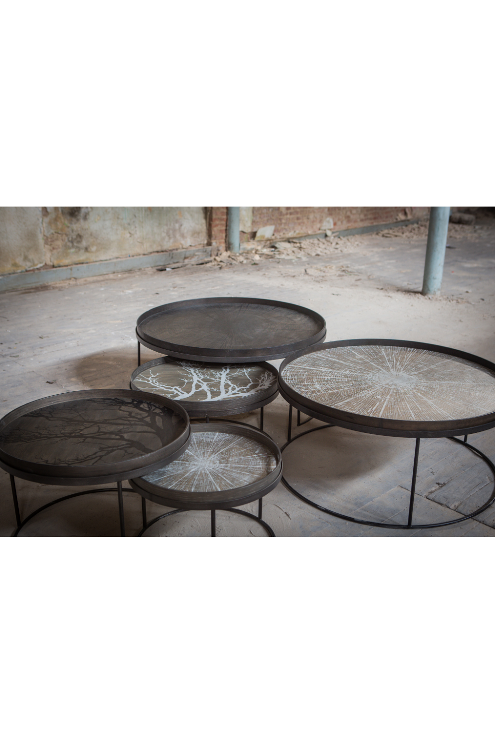 Round Tray Coffee Table set (2) | Oroa.com