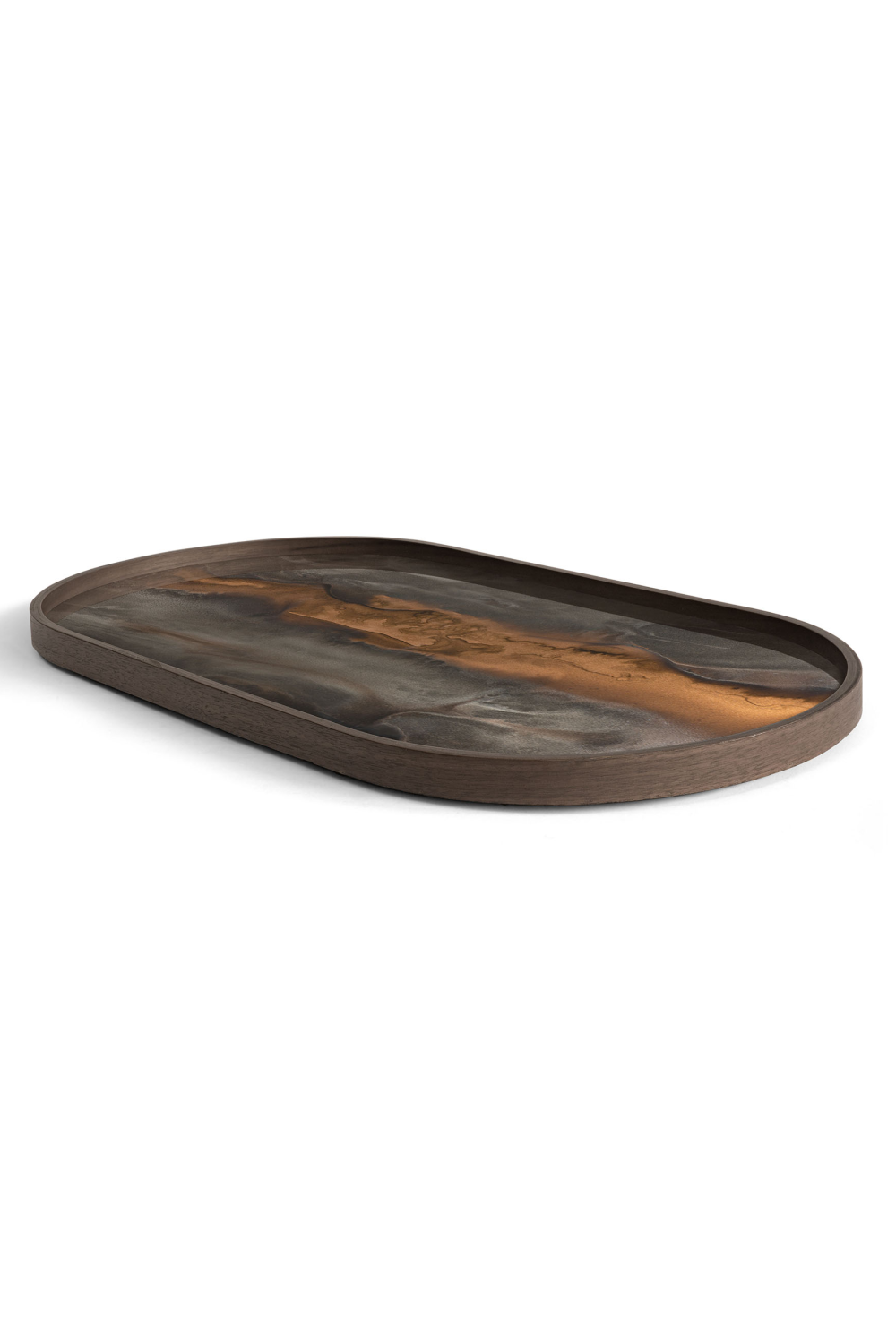 Oblong Hand-Painted Glass Tray | Oroa.com
