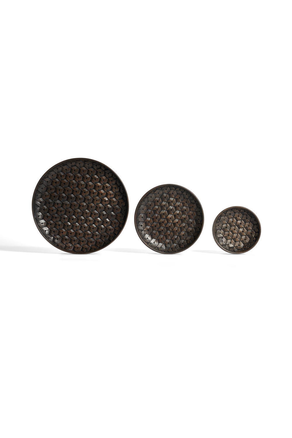 Brown Mahogany Bowl Set (3) | Oroa.com