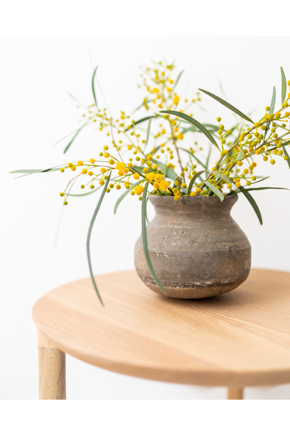 Circular Tiered Oak Side Table | Oroa.com