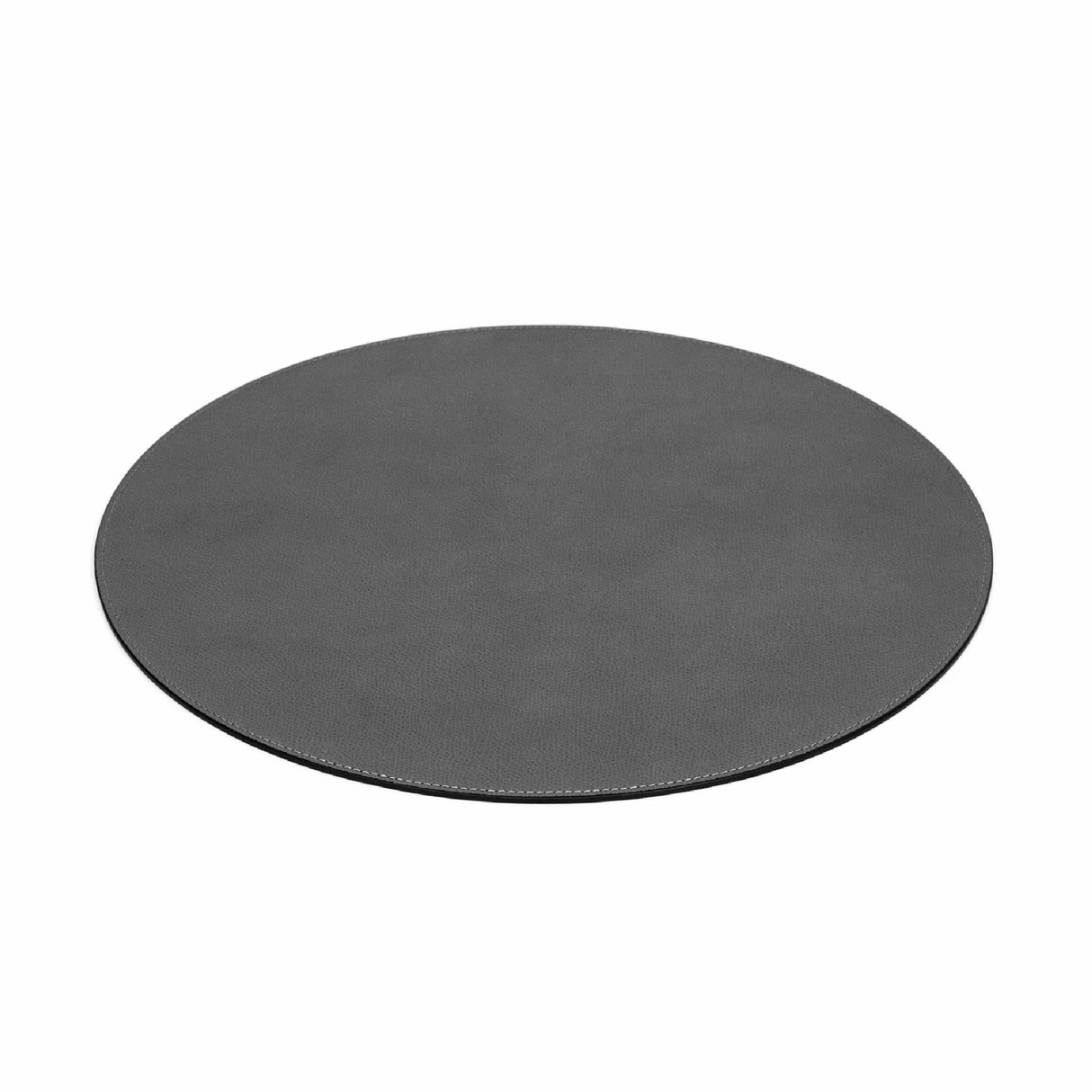   Grained Leather Round Placemat | Oroa.com