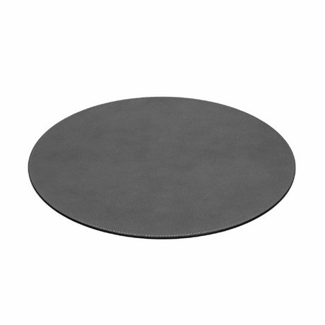   Grained Leather Round Placemat | Oroa.com