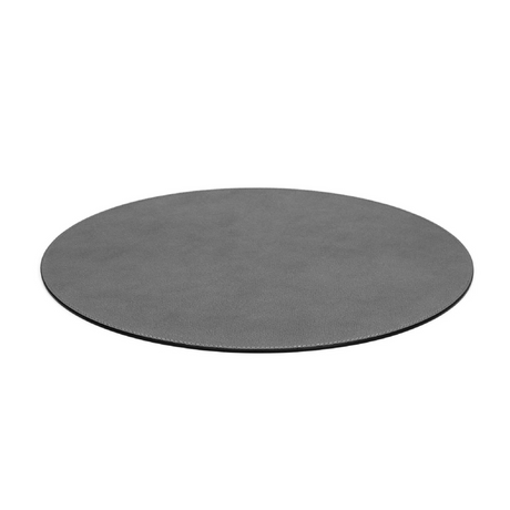   Grained Leather Round Placemat | Oroa.com