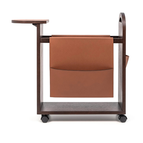   Wheeled Wooden Magazine Rack | Oroa.com