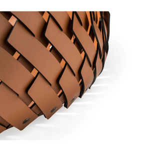   Leather Strips Round Basket S | Oroa.com