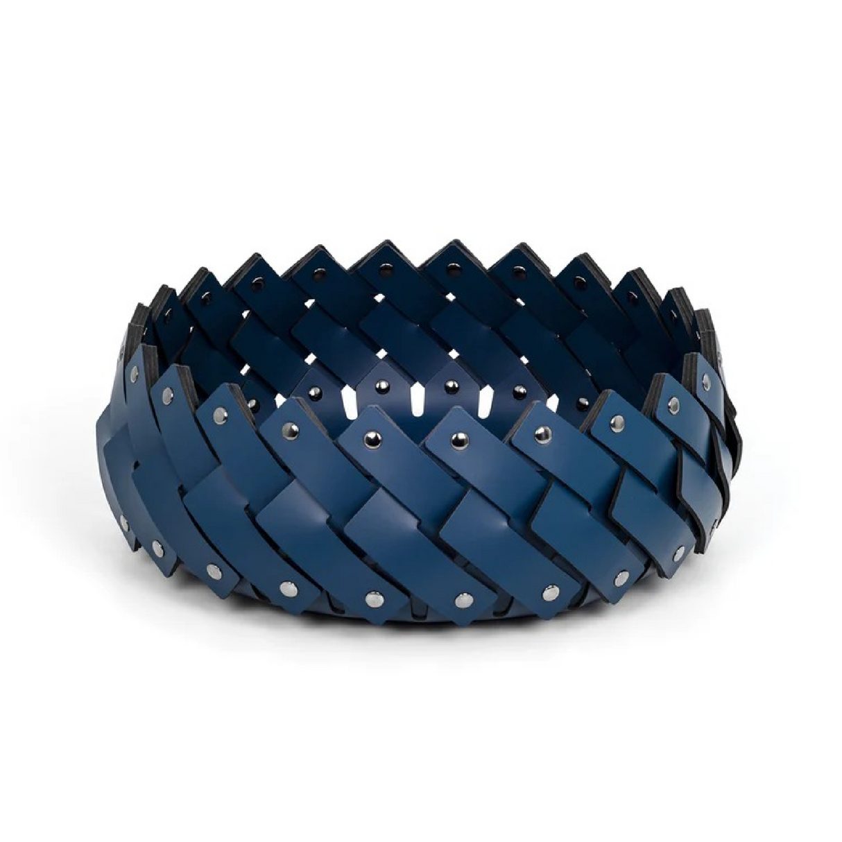   Leather Strips Short Basket | Oroa.com