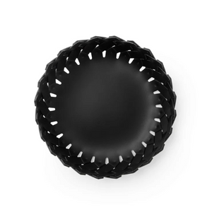   Leather Strips Short Basket | Oroa.com