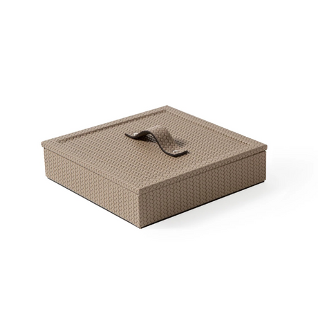   Premium Leather Lidded Square Box | Oroa.com